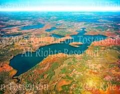 Squirrel Lake, Minocqua Wisconsin, Oneida County, Aerial Photo. Frame Optional.