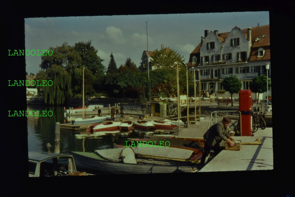 Dia Wasserburg Lake Constance Hotel Krone Boats 1963