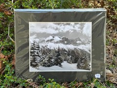 Artist Greg Arbutine 8″x10″ Photograph in 11″x14″ black mat «Chamonix Slopes»