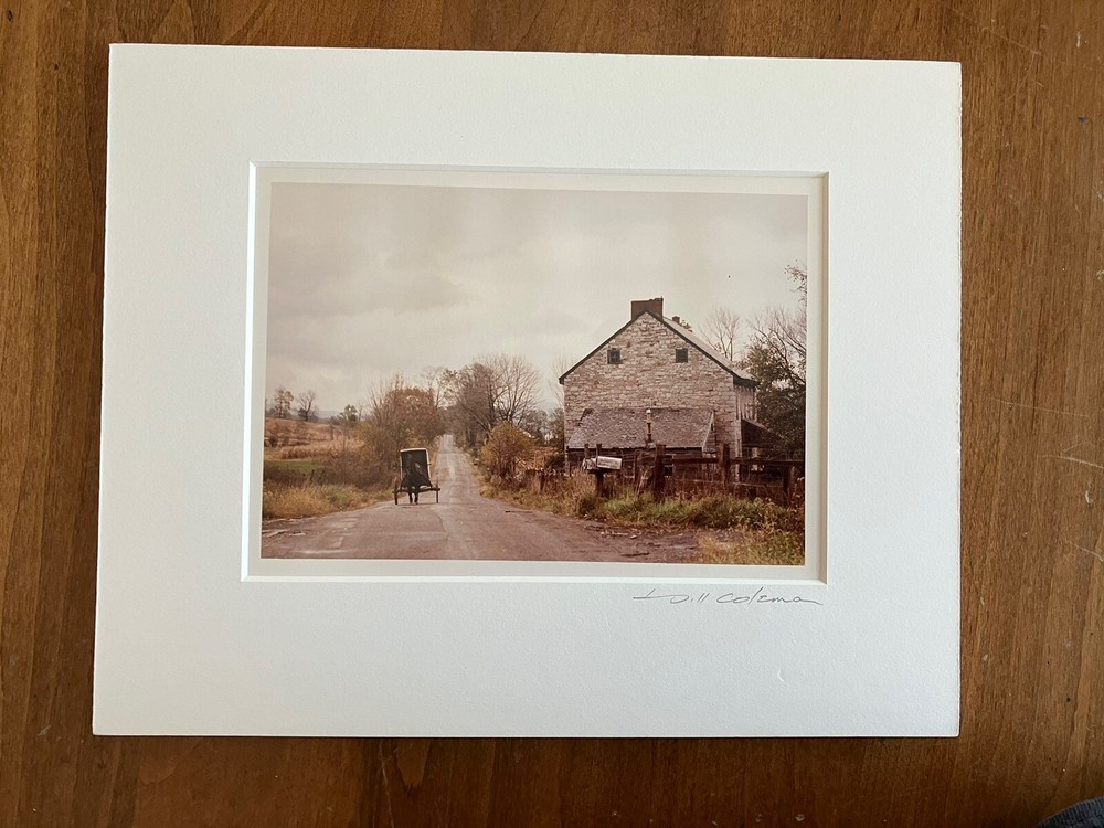Bill Coleman Amish Signed Photo 5×7 8×10 Matted Cart Horse House Print Authentic