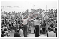 US President Gerald Ford 1976 Campaign Biloxi Mississippi Silver Halide Photo