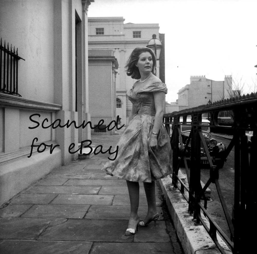 59 VINTAGE NEGATIVES YOUNG DEBUTANTE PHOTO SHOOT POSS FOR THE TATLER 1950s