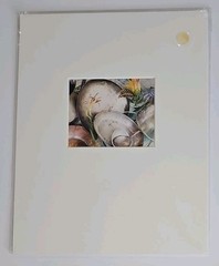 Lenny Lyons Bruno Art Photograph Yellow Lily Still Life Hand Signed Matted 11×14