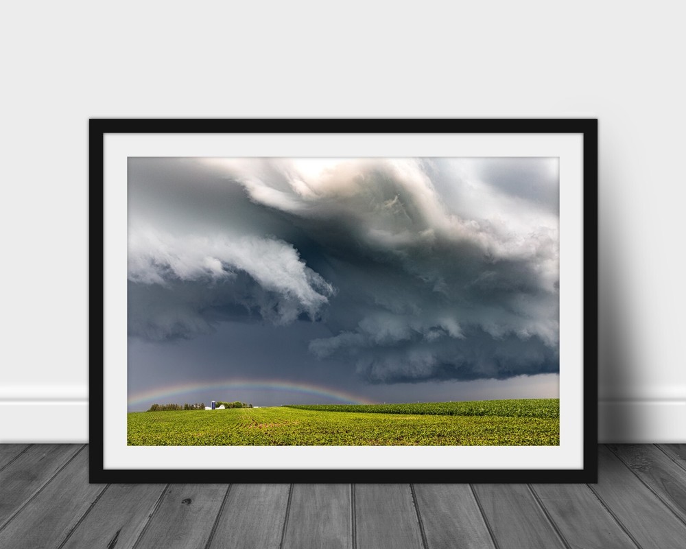 storm photography print rainbow wall art picture fine art nature photo decor