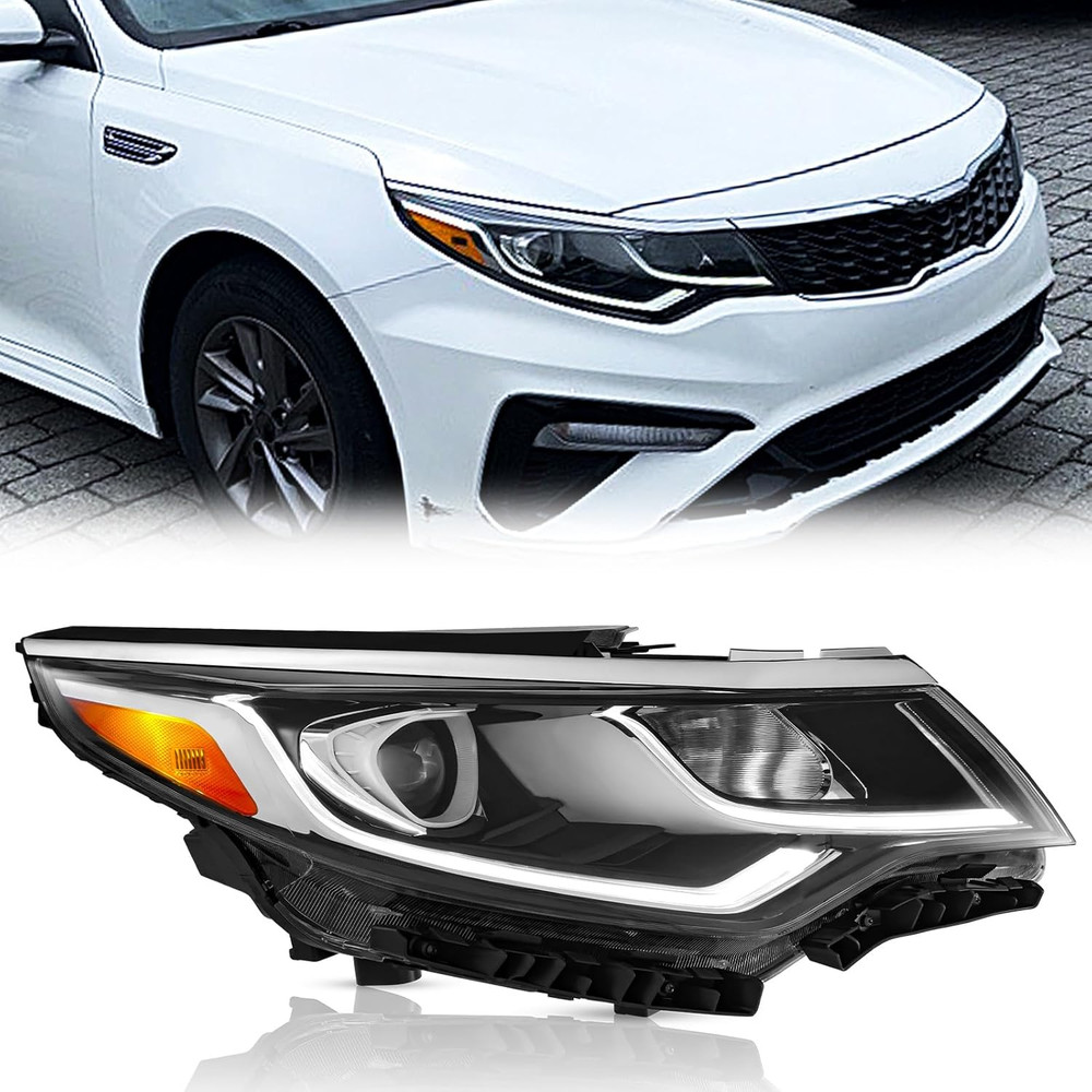 Headlight Headlamp Assembly Compatible with 2019 2020 KIA Optima | Headlight Rep