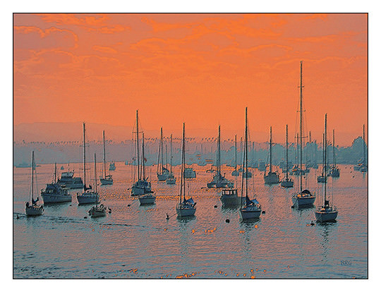 Sunset In Santa Catalina Harbor 12″ x 16″ Fine Art Print Photography