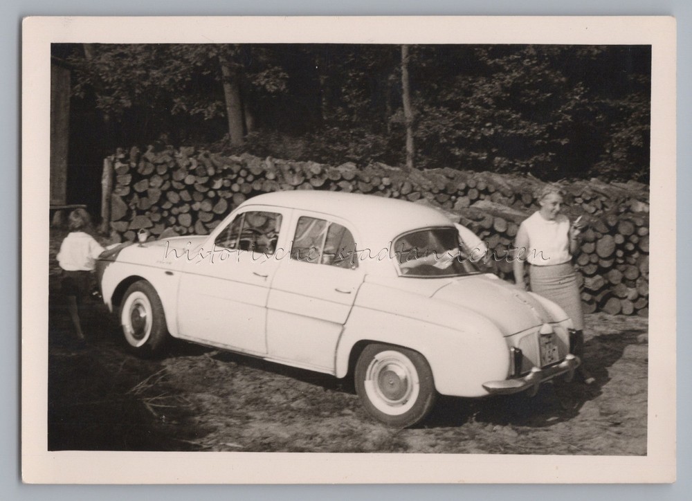 Renault Dauphine Car – Old Photo 1950s 1960s