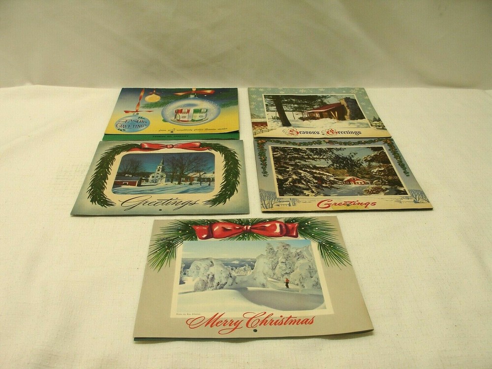 5 1950s Calendars/Holiday/ Pictures of a By Gone Era/Mich Seasons Greetings