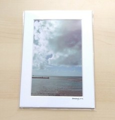 Matted Photo Print Ocean Storm Caribbean Sky Modern Photography Home Decor