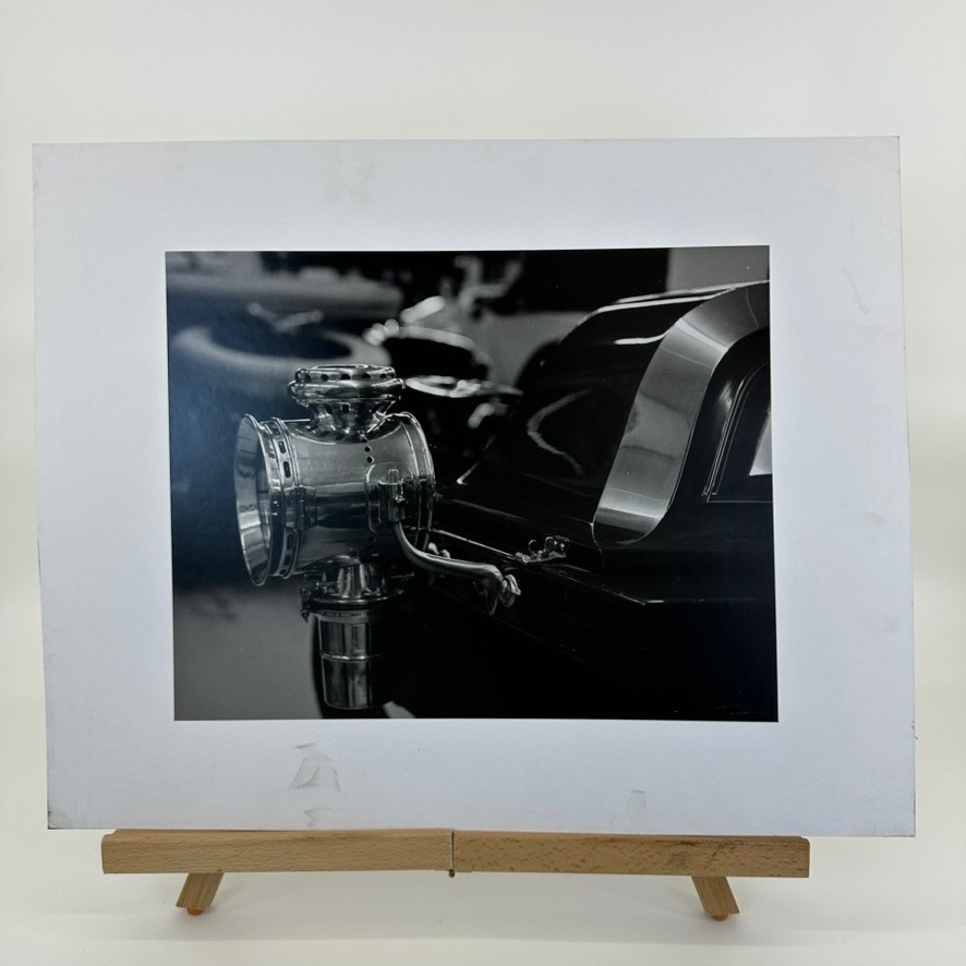Vintage Car Headlight Lamp Chrome Art Deco Automotive Part Photography Print