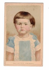 Coloured CdV Photo Child Portrait Max Patzig Freiberg 1890s (F2630