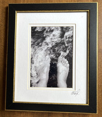 Signed Framed Photo «Fresh Dip in French Broad River» Hot Springs NC 9×11