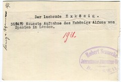 D4709 Photo 1931 King Alfonso of Spain Exile in London