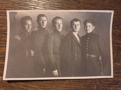 2 x Photo Photocard Postcard 1920-30s Boys from Mainleus LK Kulmbach Military