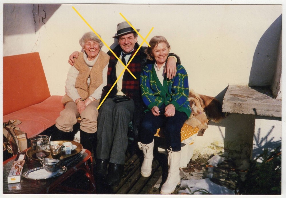 Harald Juhnke at Jane Tilden in Kitzbühel color photo from her estate – 13x9cm