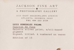 Luis Gonzalez Palma – Cancion de Cuna 1993 Signed Gelatin Silver Print