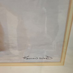 Kennan Ward Signed Polar Bear Family Framed Color Landscape Photograph