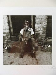 Stephen Feldman Signed limited edition photograph of Man seated on stair ca.1970