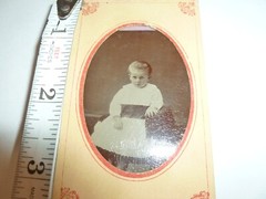 Antique Tin Type Photo Young Girl Child Sitting in a Chair
