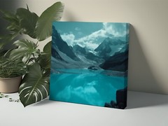 Mountain Lake Photography Landscape Canvas Wall Art Scenic Nature Home Decor