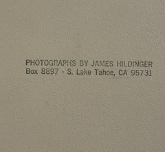 Vtg Jim Hildinger Signed Black & White Photograph Upper Angora Lake Tahoe Framed