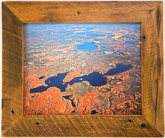 Thompson Lake, Rhinelander, Wisconsin, Oneida Co., Aerial Photo. Frame Optional.