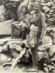 Large Original Photo Nepal Tibet Family Portrait Black & White 1970s