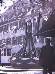 Freiburg Oberlinden Tram around 1900 Large Hist. glass picture no.1
