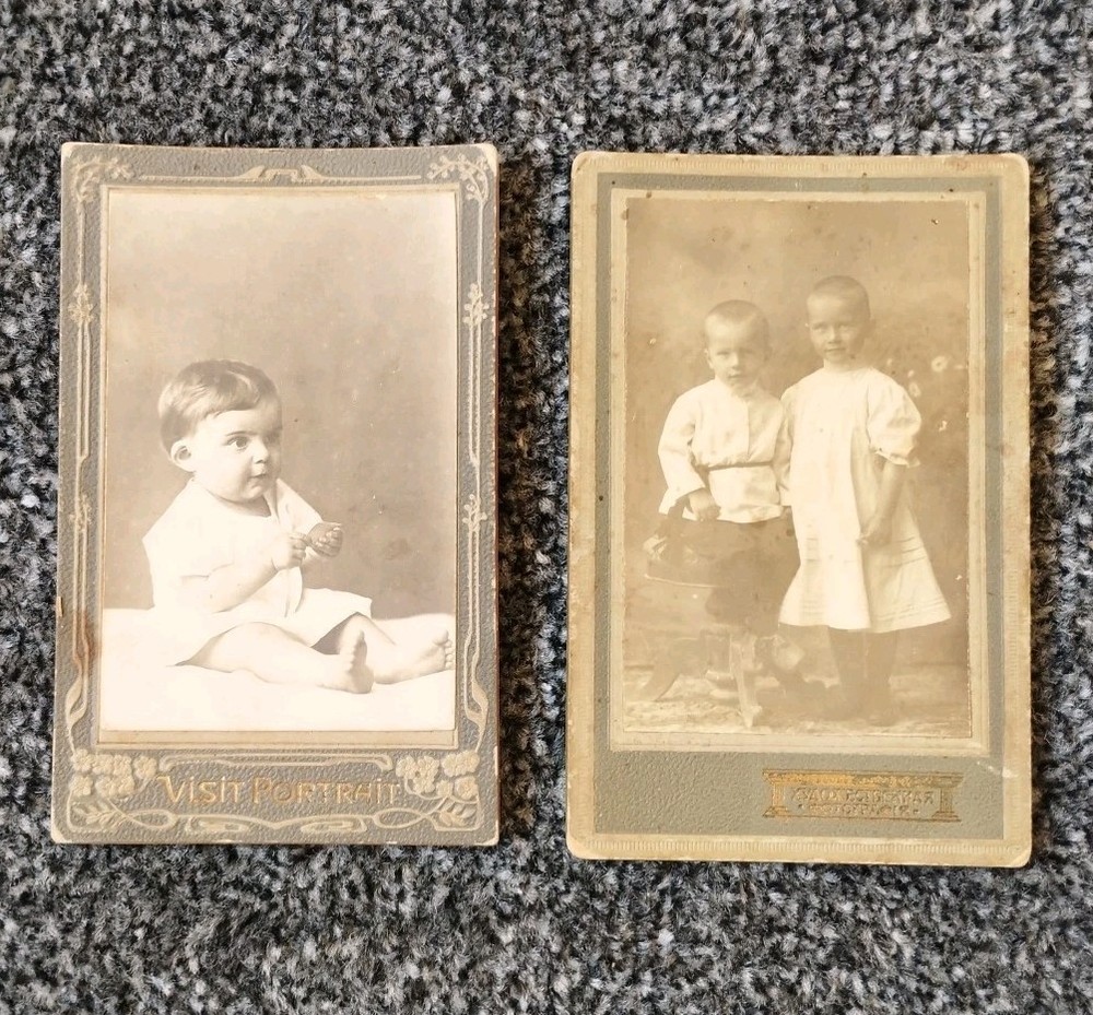 CDV Photo Children, 1917. Child. Girl. Vintage photo of a girl. 2
