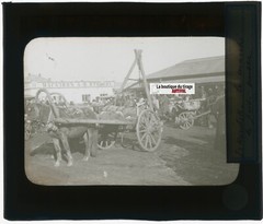 Irkutsk Market, Russia, Photo Glass Plate, Black & White, Positive 8.5×10 Cm
