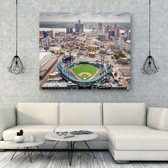 Comerica Park Aerial View Photo, Detroit Tigers Wall Art Photography