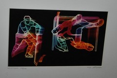 1996 Hand signed Alex Pietersen «WRIST SHOT» Photographic Lithograph 129/160