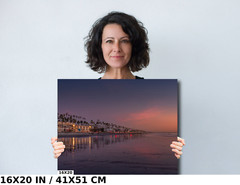 Oceanside Waterfront Beach Serenity: Oceanside California Sunset Wall Art Canvas
