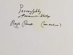 Ansel Adams Petroglyphs, Monument Valley, Utah Rare Proof