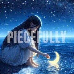 The Girl and Her Moon #045 AI Digital Art Image w/ Abstract Riddle Philosophy
