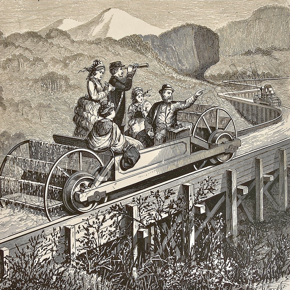 California Railroad Drawing 1878 Steampunk Instant DOWNLOAD Print at Home Art