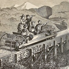 California Railroad Drawing 1878 Steampunk Instant DOWNLOAD Print at Home Art