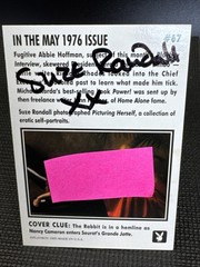 1995 Playboy Suze Randall May 1976 Issue Autograph Card #67