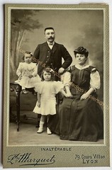 orig. KAB Cabinet Photo Photograph Children Fashion Circa 1890 France Lyon Marquet
