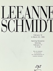 Leanne Schmidt Art Show Announcement Card 1996 Gallery 292