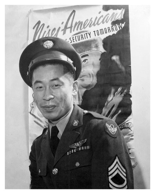 Japanese American World War II Aviator Ben Kuroki Silver Halide Photo