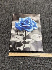 12 in x 16 in Blue Rose Photo Framed 2