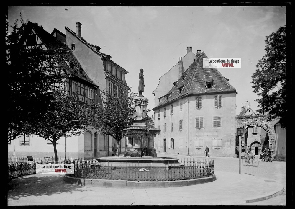 Vintage Black And White Photo Glass Plate Negative 13X18 Cm Photography Colmar