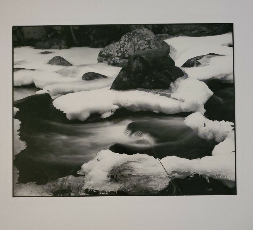 STONEY BROOK WINTER ORIGINAL SIGNED ART PHOTO B&W STETTNER VTG MATTE NJ CAMERA