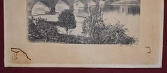 Vintage Photograph / Print Focusing on a Bridge Crossing a Body of Water