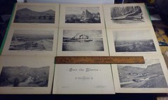 Lot 8 Vintage Photo-Gravure Prints «Over The Sierras» Views 7 x 5″ Frameable