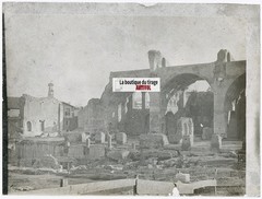 Basilica Of Maxentius, Rome, Vintage Photo Glass Plate, Black & White, 9×12 Cm