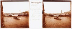 France Paris 1937 Universal Exhibition Alma Bridge Photo Stereo Plaque