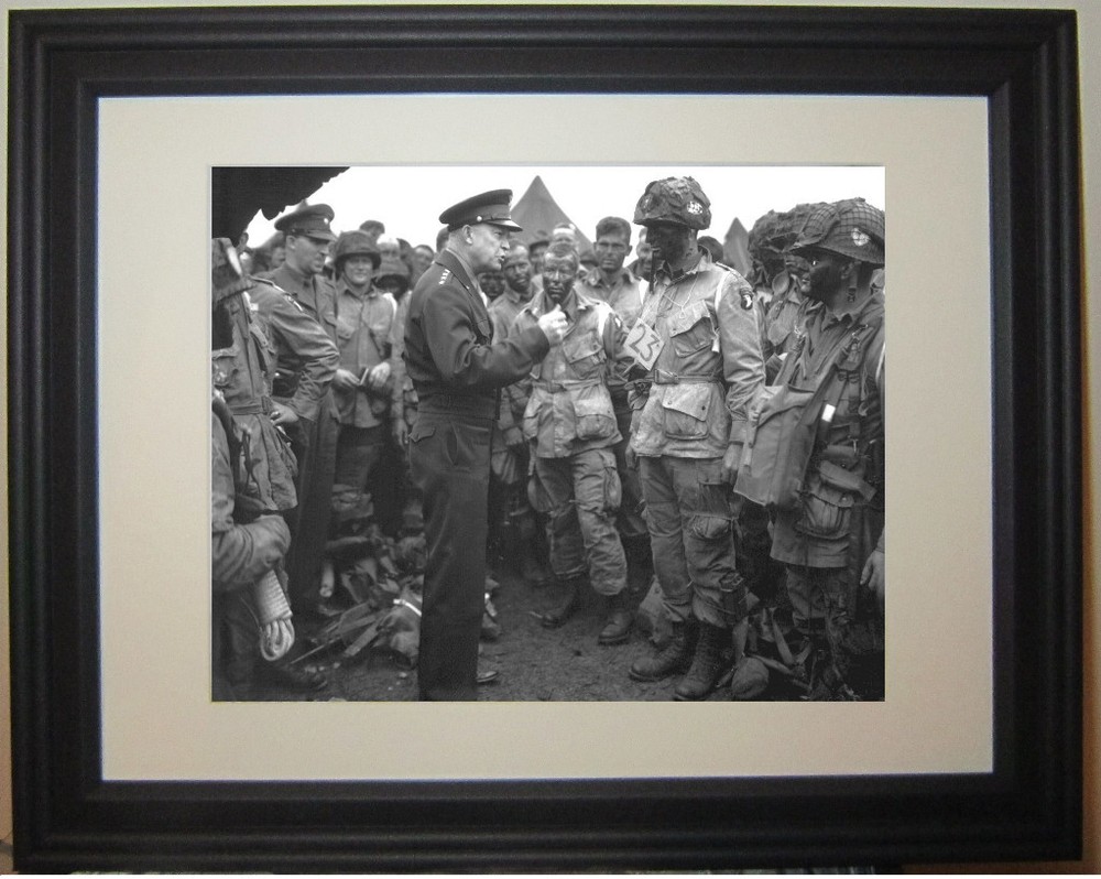 General Dwight D. Eisenhower World War II D-Day Allied WWII Framed Photo