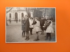 Vintage Photo Happy Girls Girls Dancing in Circles School Break Old Photo 1930